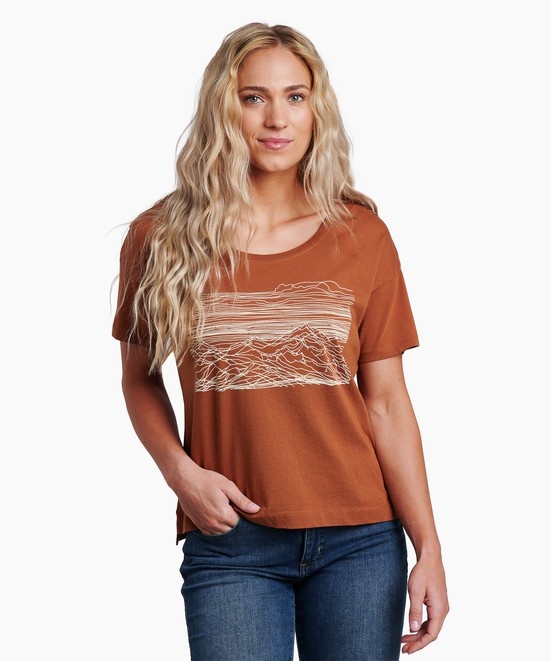 KUHL Mountain Sketch Graphic Tee Copper Front
