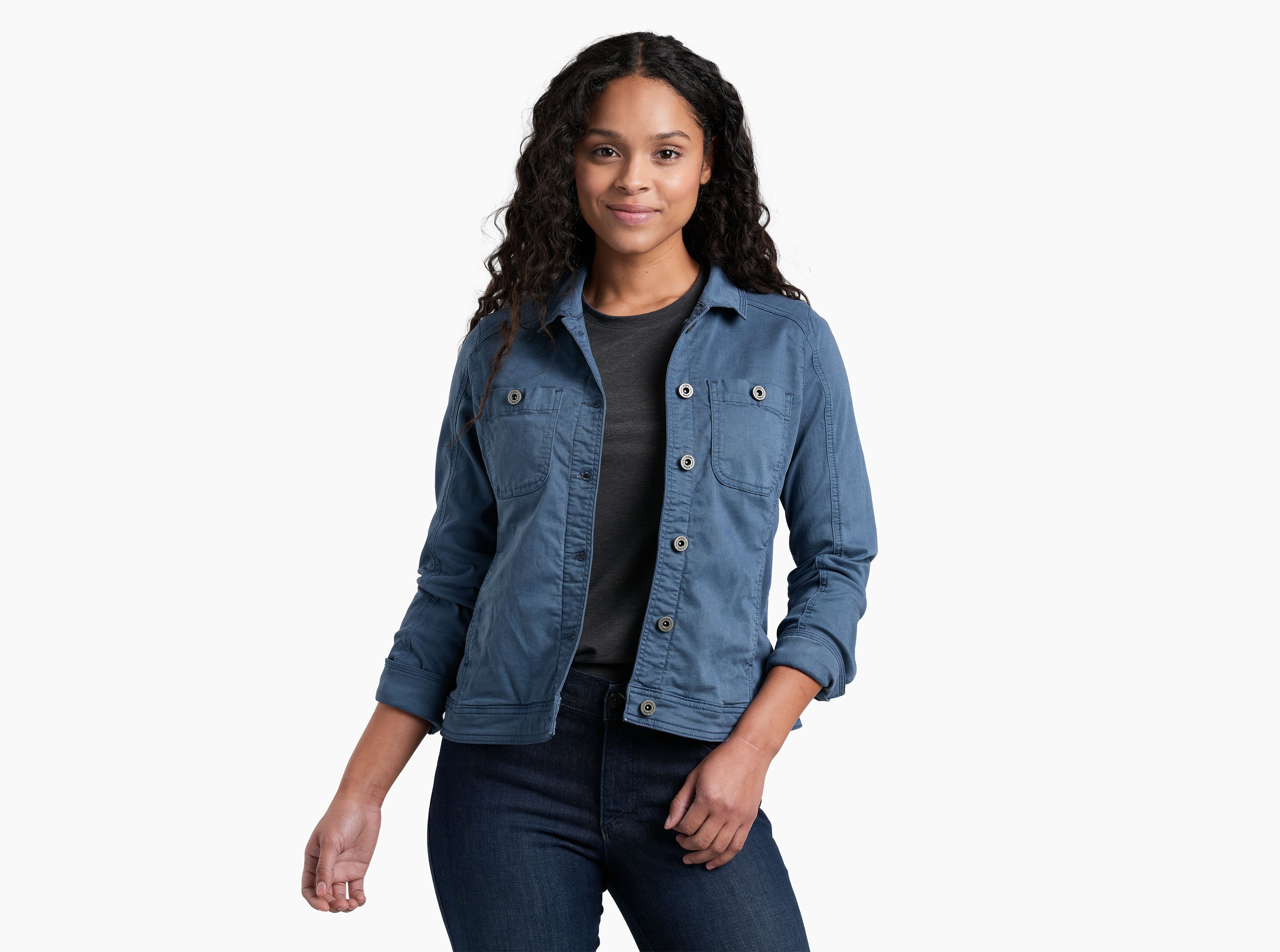 KUHL W's Kultivatr Jacket FLINT BLUE Front