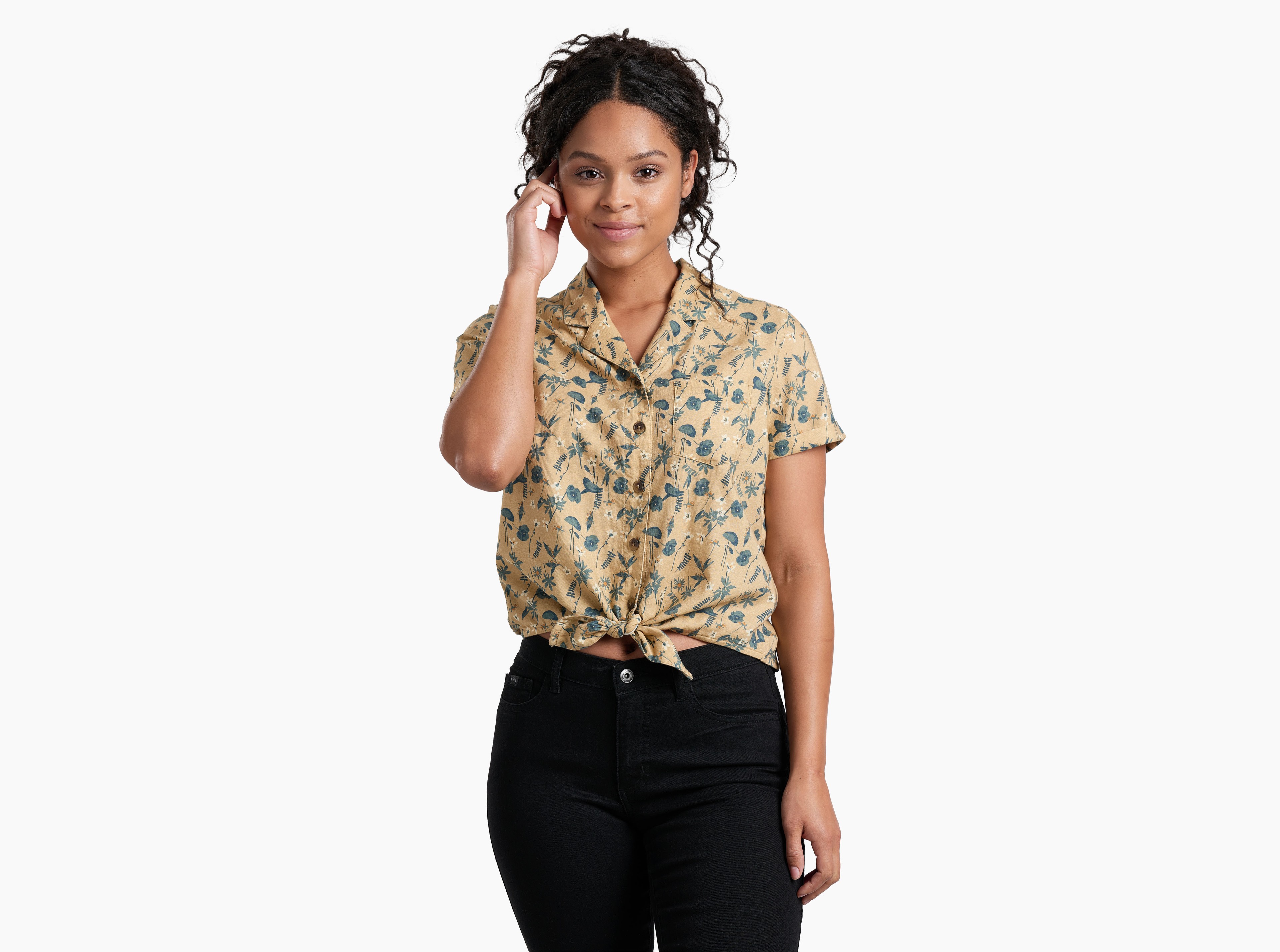 KUHL Elsie SS HONEYCOMB FLORAL Front