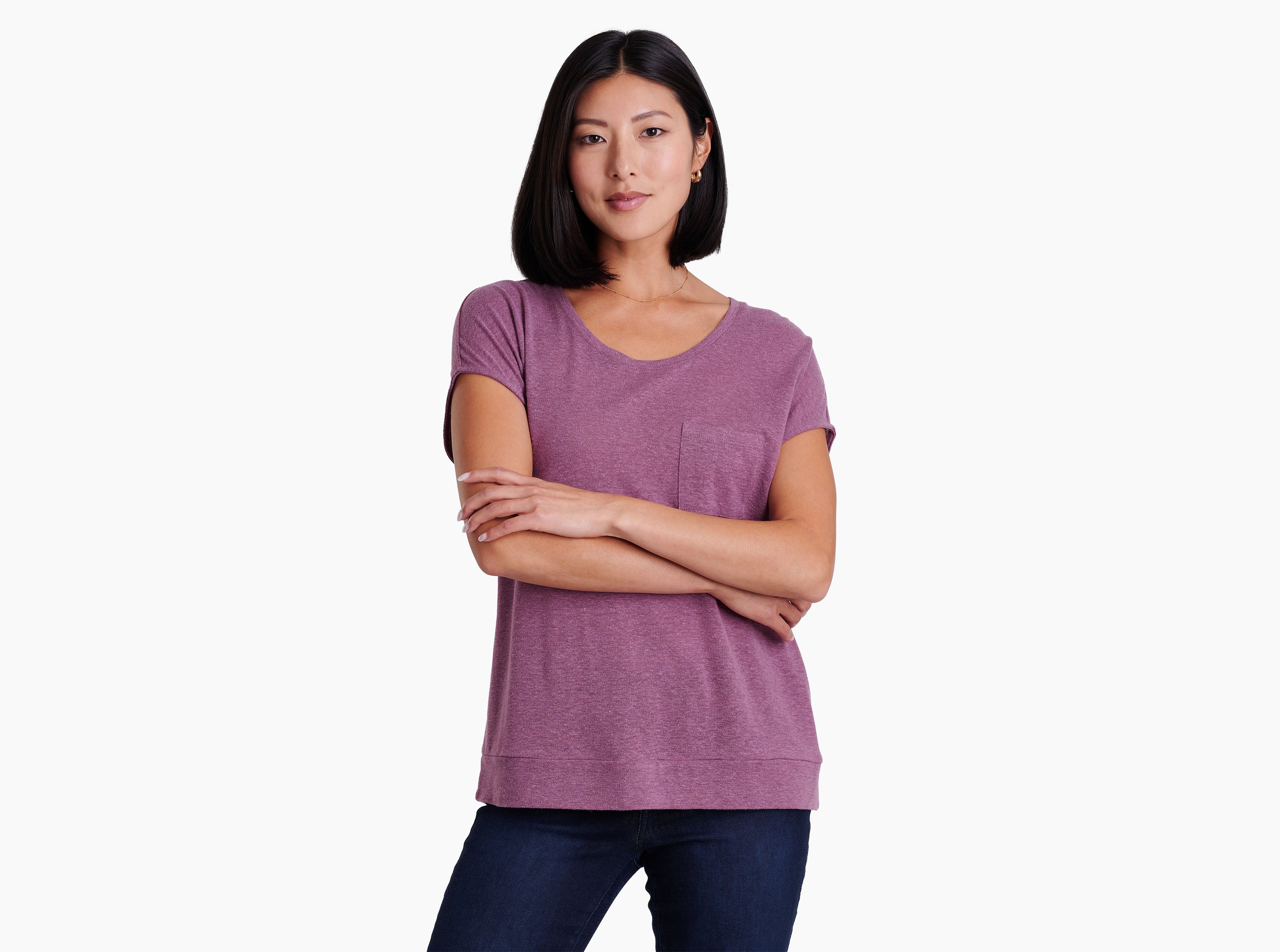 KUHL Brisa Twist SS MAUVE Front
