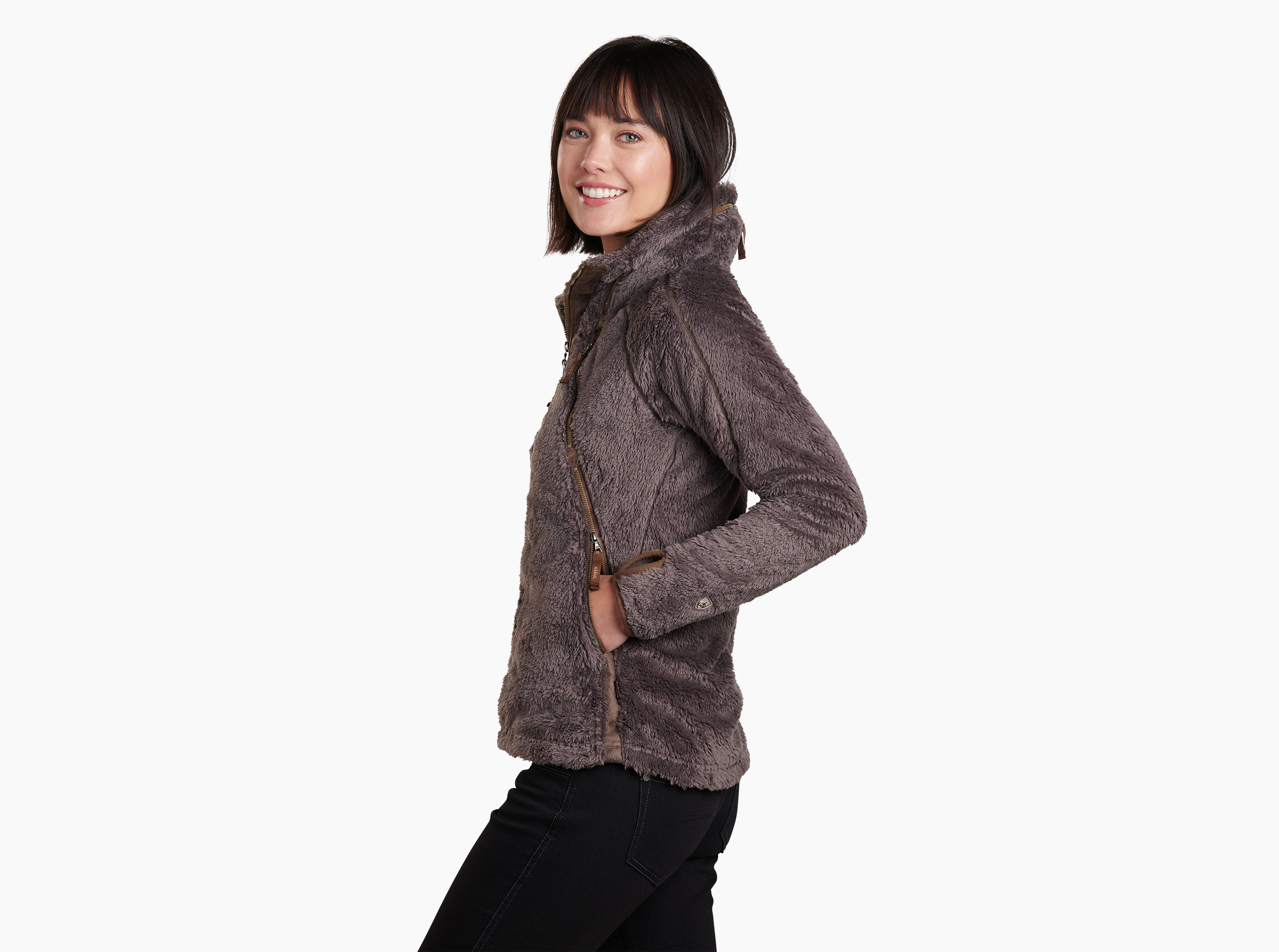 NWT $95 KUHL Women's Kozet Wool Fleece Vest Small Natural 4159