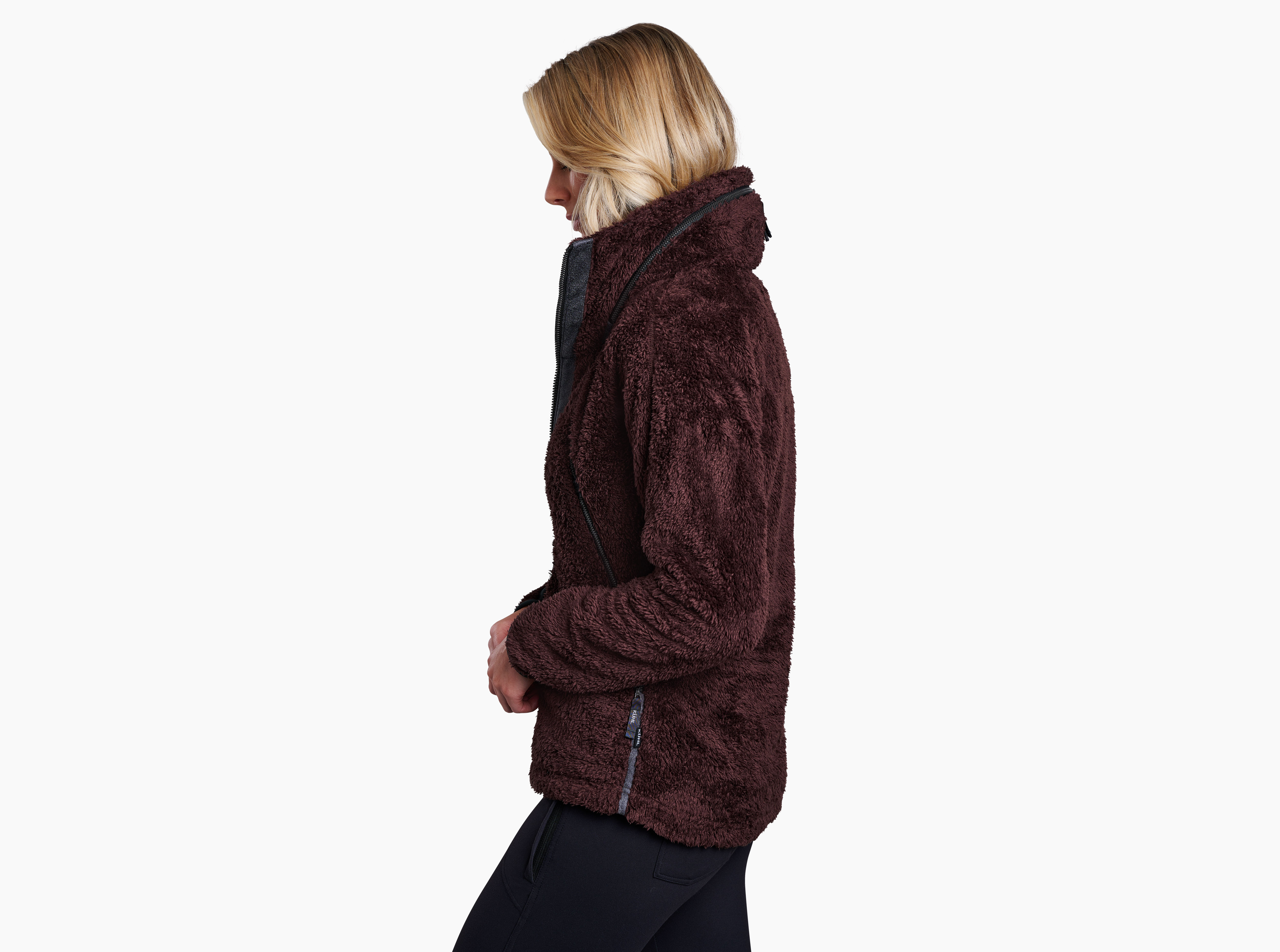 Kuhl, Jackets & Coats, Kuhl Fleece Lined Knit Jacket Womens Sz Xs Gray  Full Zip Hoodie Hiking Outdoor
