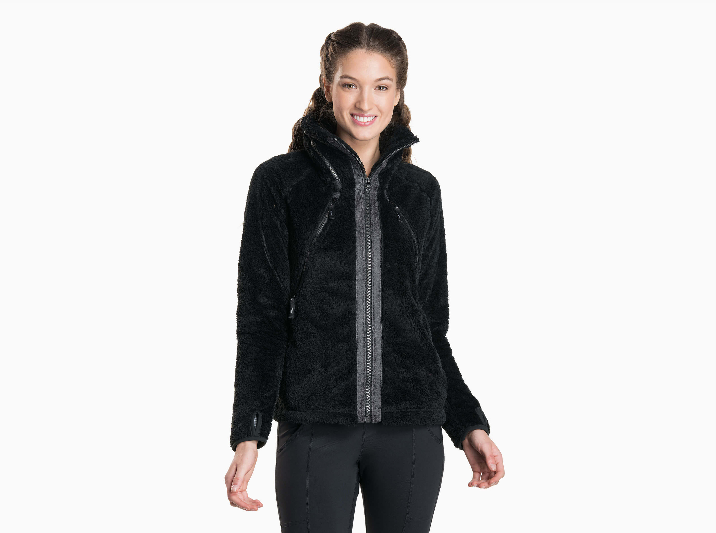 Kuhl Projekt Jacket Womens Extra Small Black Full Zip Hooded