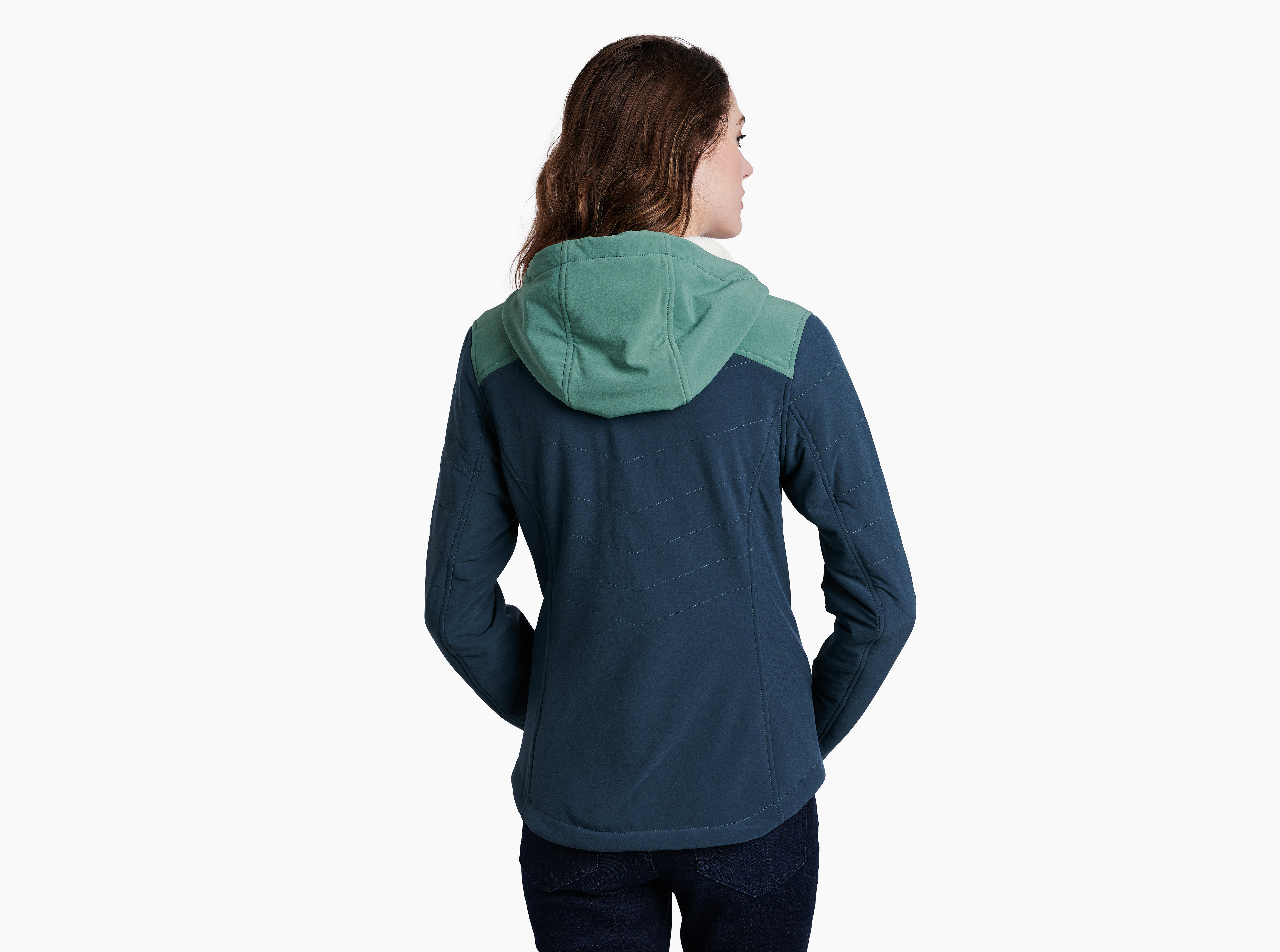 Kuhl Womens Zip Hoodie Alfpaca Sherpa Sweater Jacket Size Large Blue  Outdoor