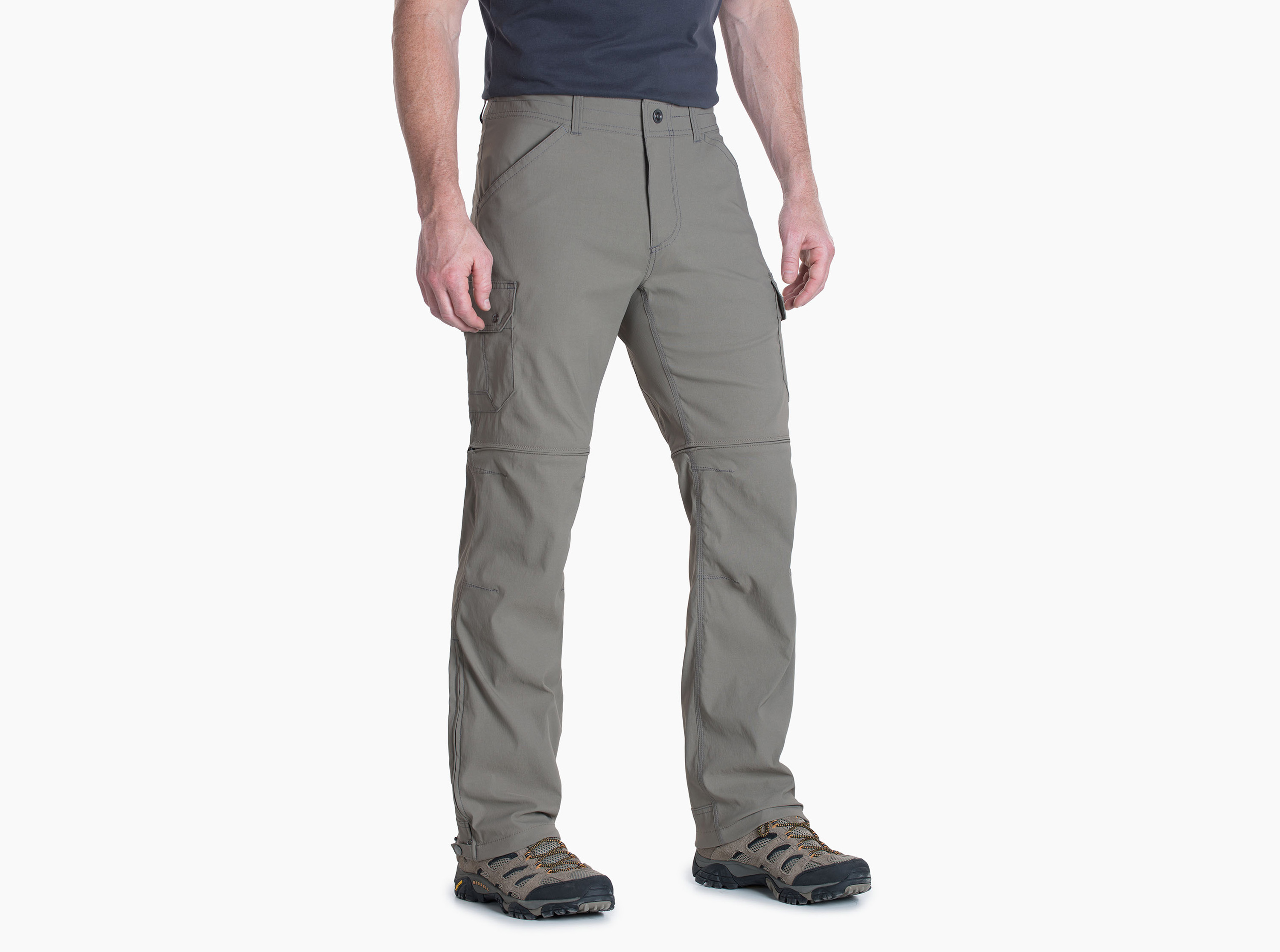 Kuhl Men's Nylon Stretch Hiking Outdoor Cargo Convertible Pants Brown •  36x30
