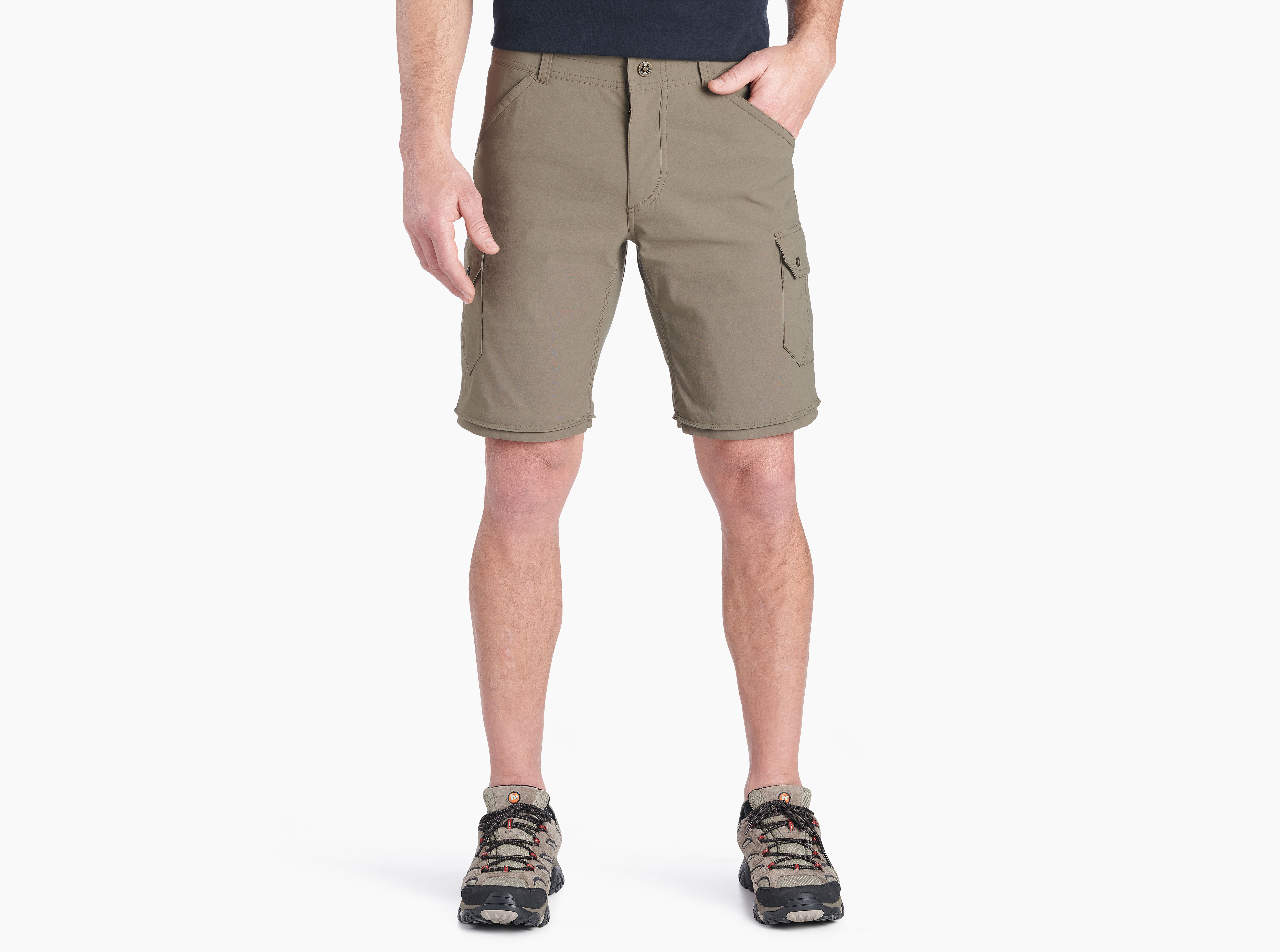 Kuhl Convertible Anika Pants to Shorts Zip Soft Shell Nylon Gray Blue Size  12