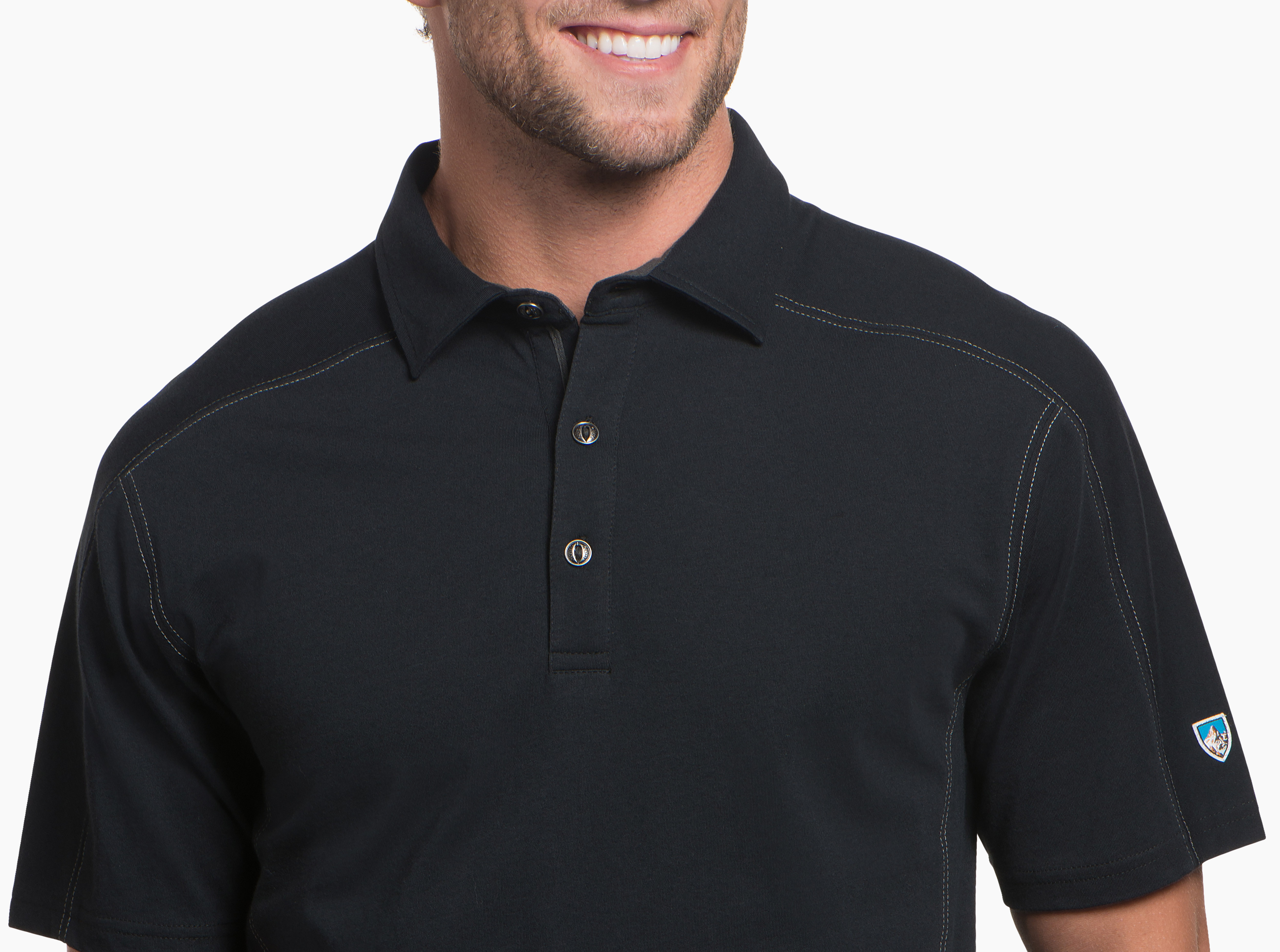Kuhl Engineered Short Sleeve Polo Shirt in Black