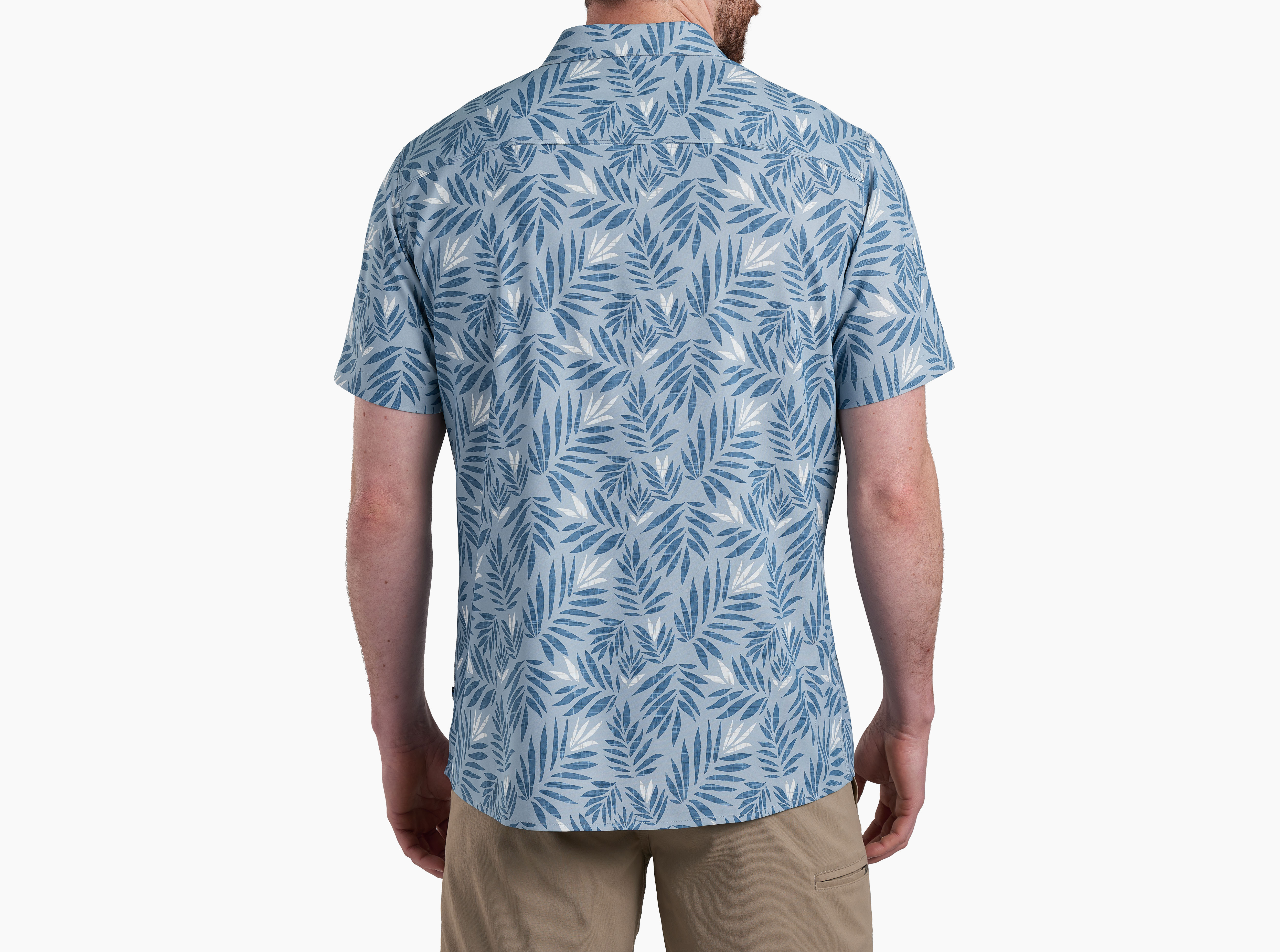 Kuhl Shirt Mens Medium Blue Plaid Eluxur Short Sleeve Pearl Snap Outdoors  Logo